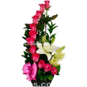 Arreglo Floral Fucsia