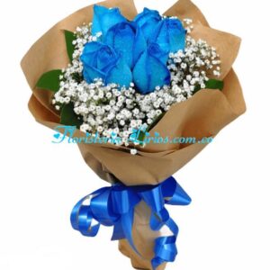 Bouquet Flores Azules x 12