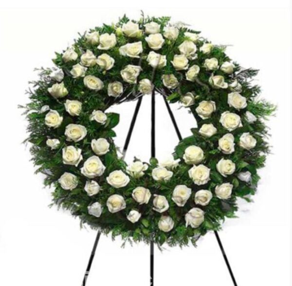 Pedestal Funeral Tapizada Blanca