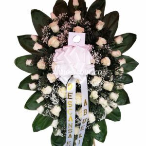 Corona Fúnebre Rosas Blancas