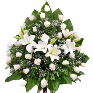 Abanico Funeral Lirios paz