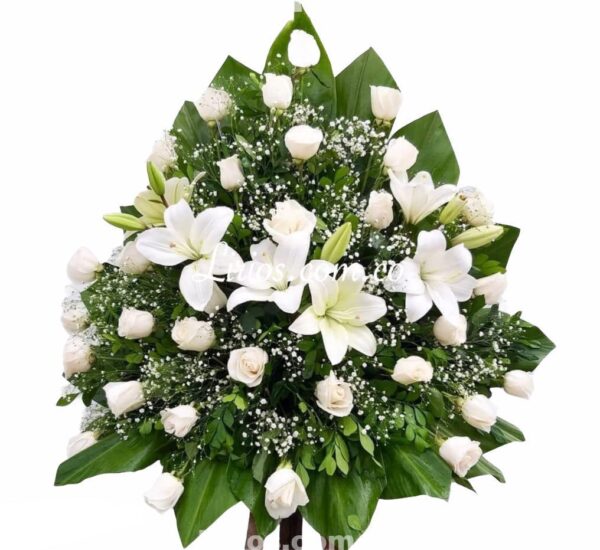 Abanico Funeral Lirios paz