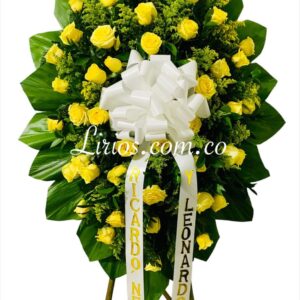 Corona Fúnebre Amarilla