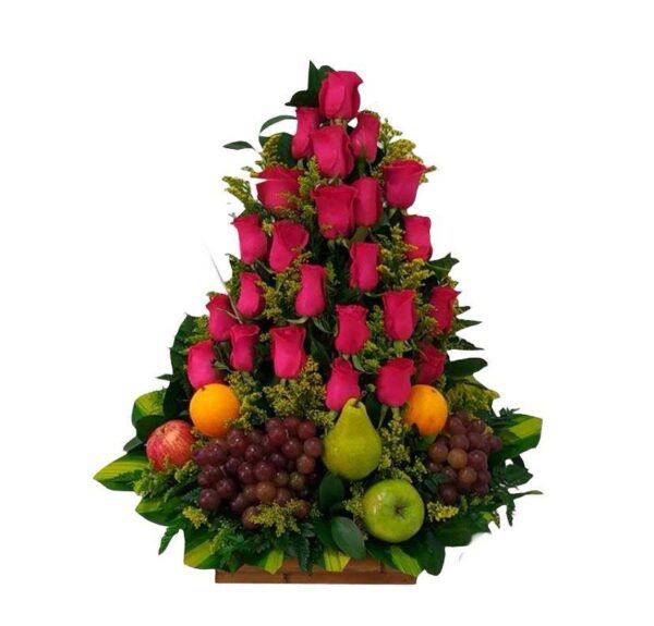 Regalos Naturales Ramos de Flores Con Fruta
