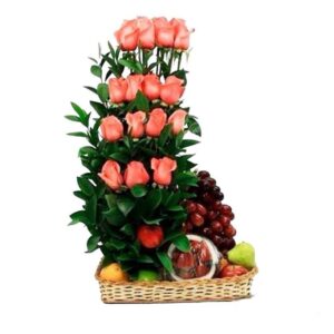 Ramo de Flores y Frutas Para Celebrar