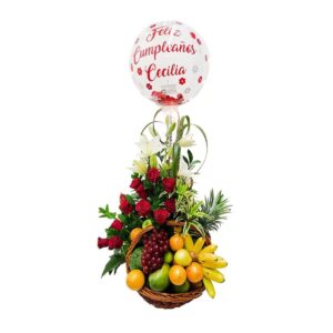 Ramo de Flores y Frutas Personalizado