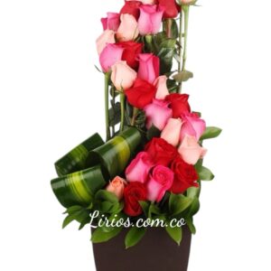 Cubo rosas Cali Amor Total