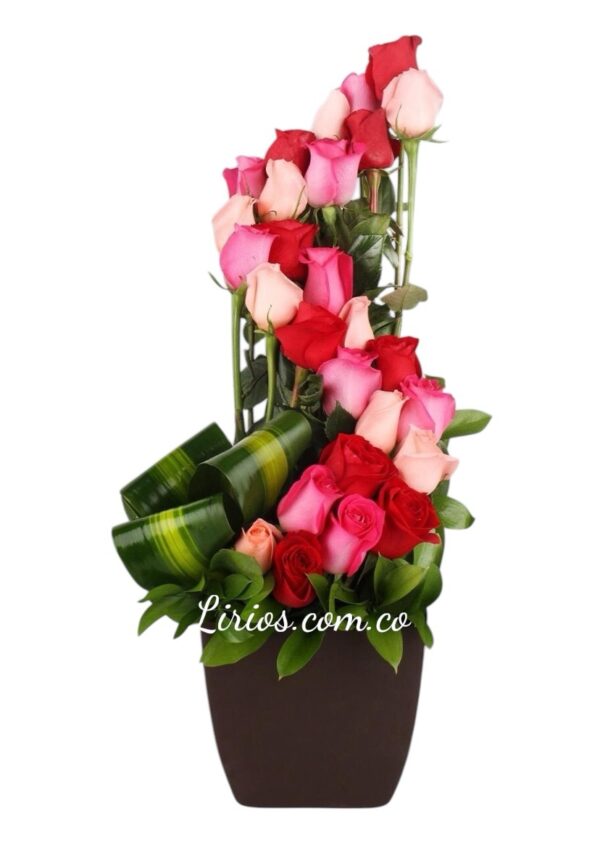 Cubo rosas Cali Amor Total