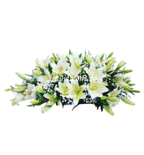 Cubre Caja Fúnebre Lirios