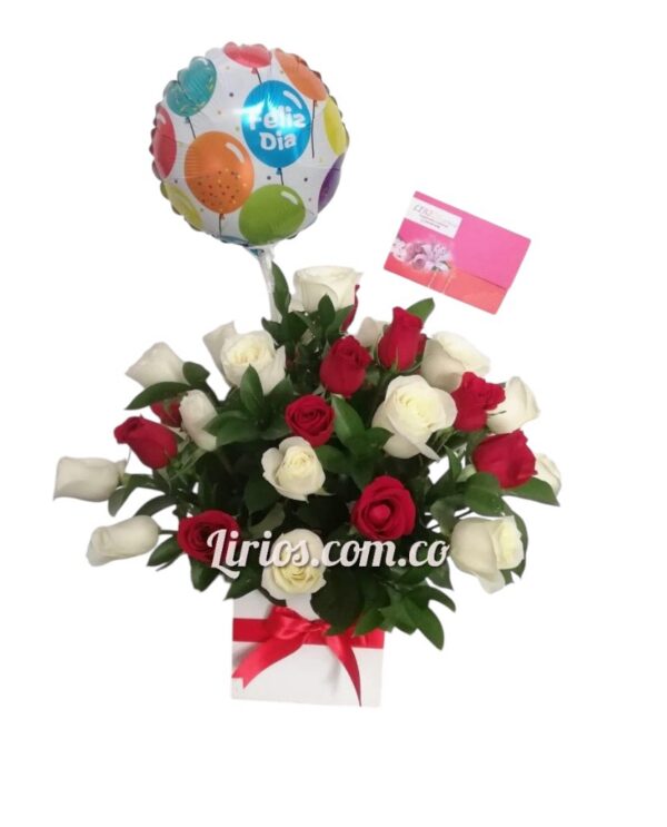Cubo Rosas en Cali Paz y Amor