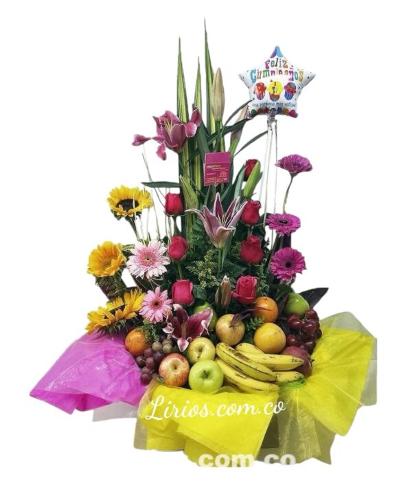 Hermoso arreglo con frutas domicilios en cali