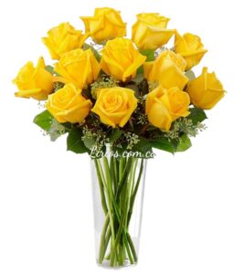 Jarrón Flores Amarillas en Cali