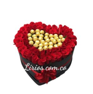 Corazon de Rosas y Chocolates