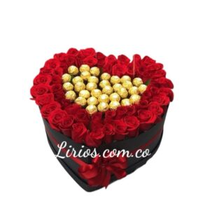 Corazon de Rosas y Chocolates