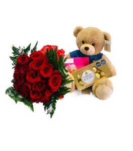 Peluche con Rosas Cali