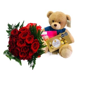 Peluche con Rosas Cali