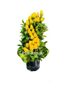 Ramos Rosas Amarillas Elegantes